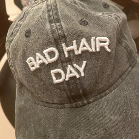 BAD HAIR FAY WASHED DENIM GREY DAD HAT ONE SIZE ADJUSTABLE - Picture 4 of 6